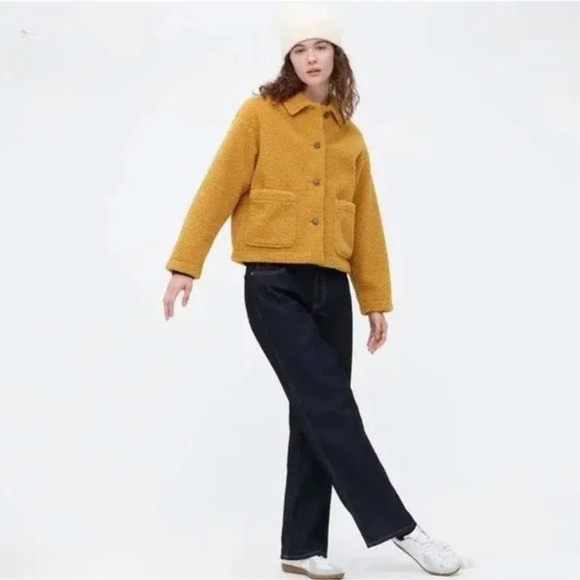 Uniqlo Warm Mustard Fleece Jacket | Teddy Jacket - Picture 1 of 4